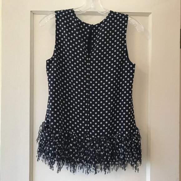 Ann Taylor | Polka Dot Fringe Top - Picture 5 of 9